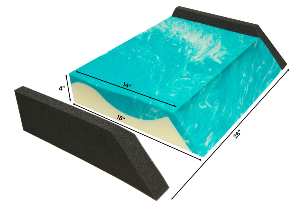 An inside view of a Elevate Cushion.