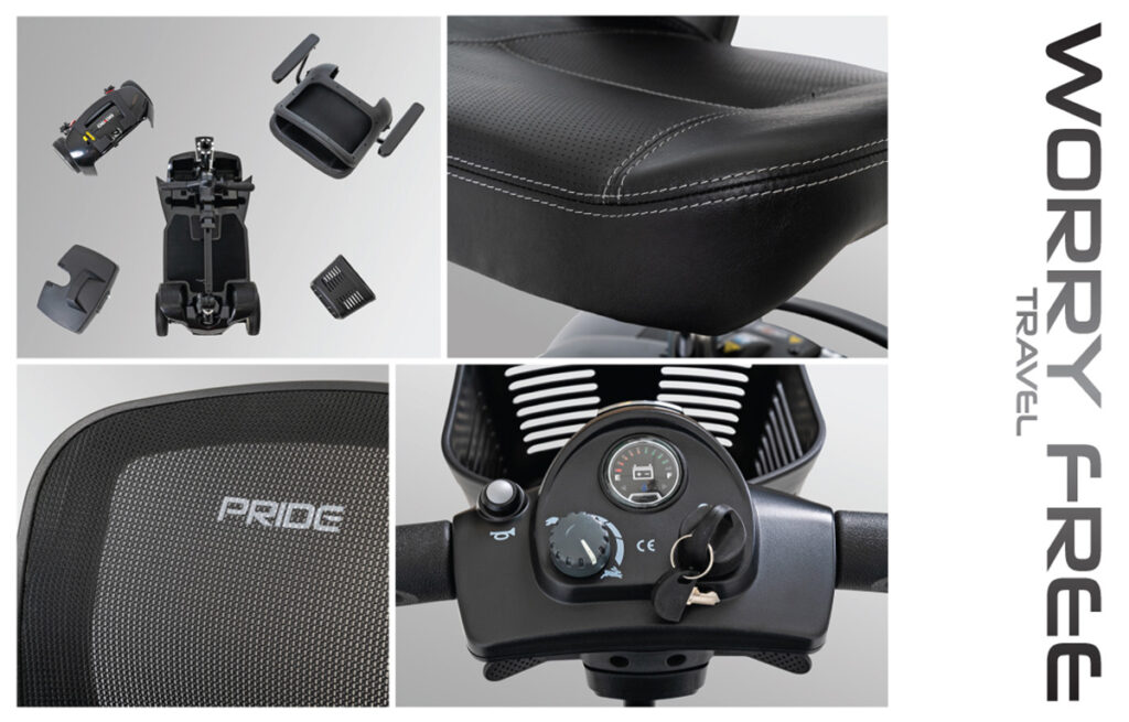 A collage of different parts of a Go Go Ultra X 4-Wheel.