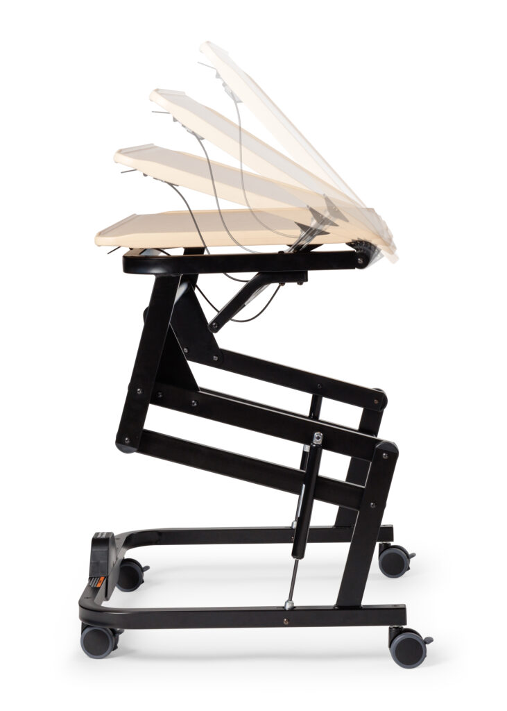The tilt function on the Rifton adaptive desk. 