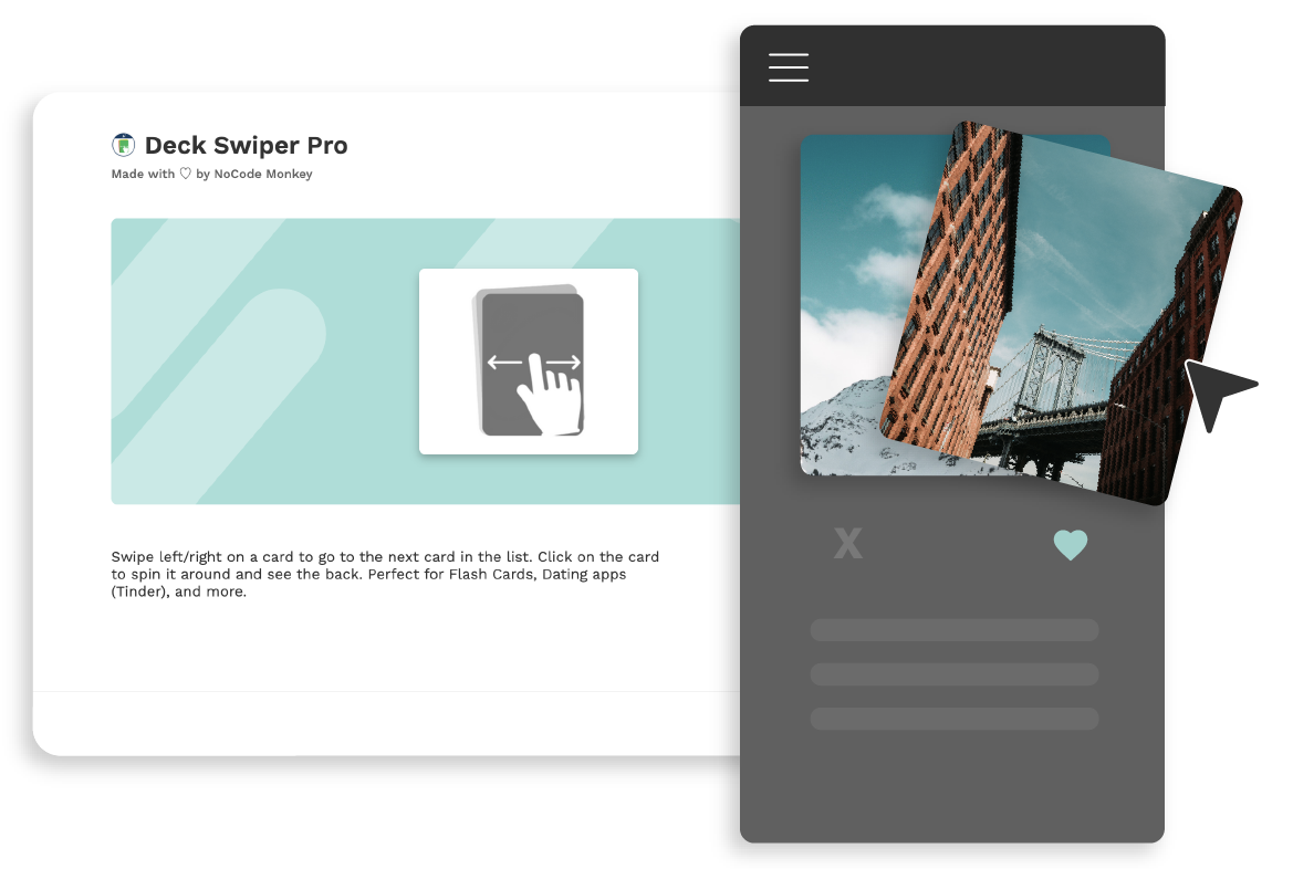 Swipe right on this awesome component perfect for a great user experience