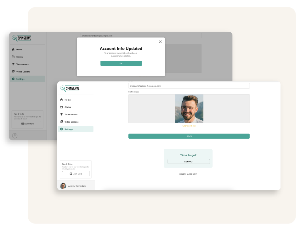 Update User Information Image