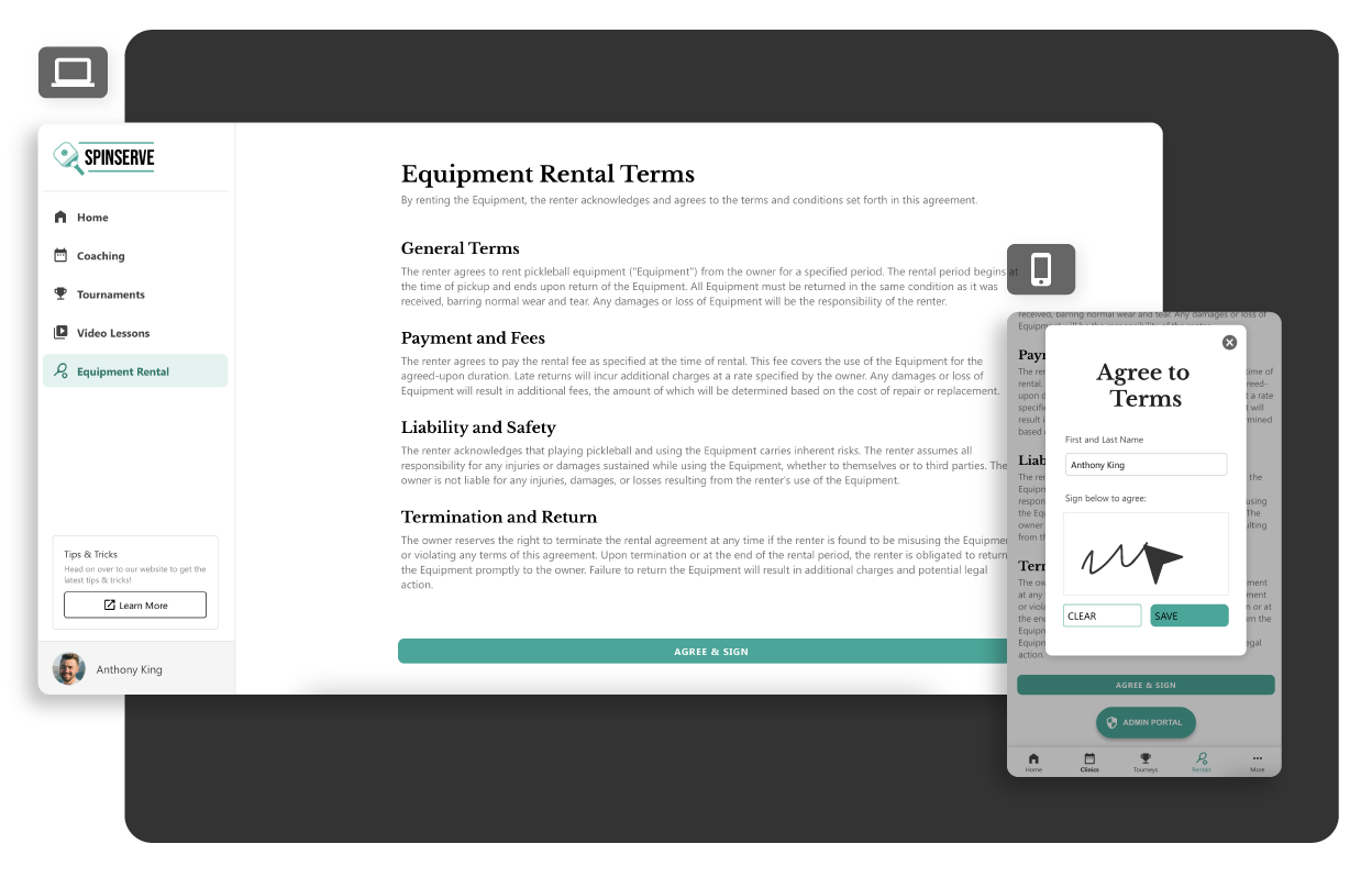 Create an electronic signature app image