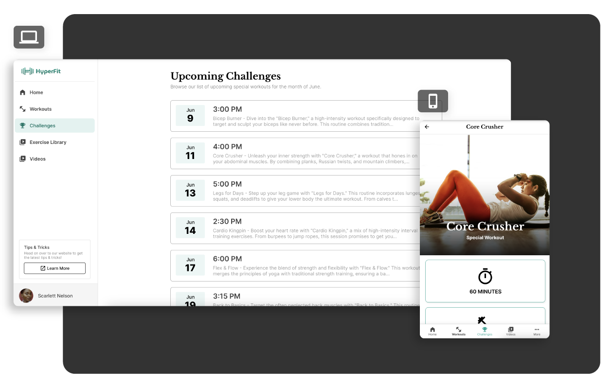 Browse Dates in a custom mobile app image