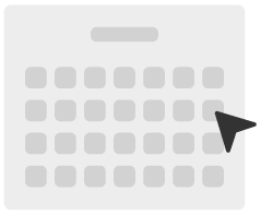 A simple calendar with a cursor. 