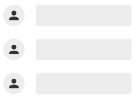 A simplified list of users.
