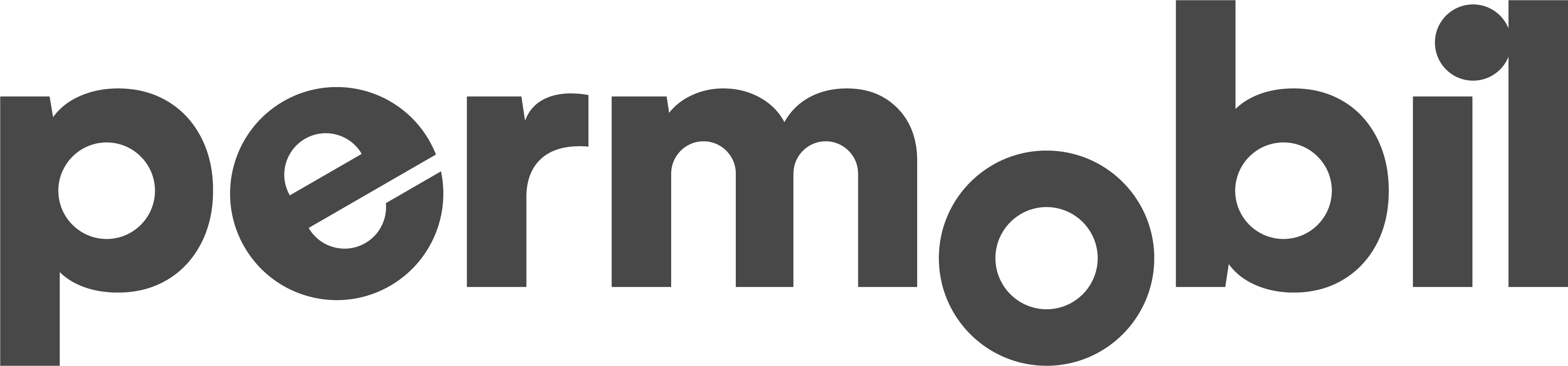 Permobil logo in grey.